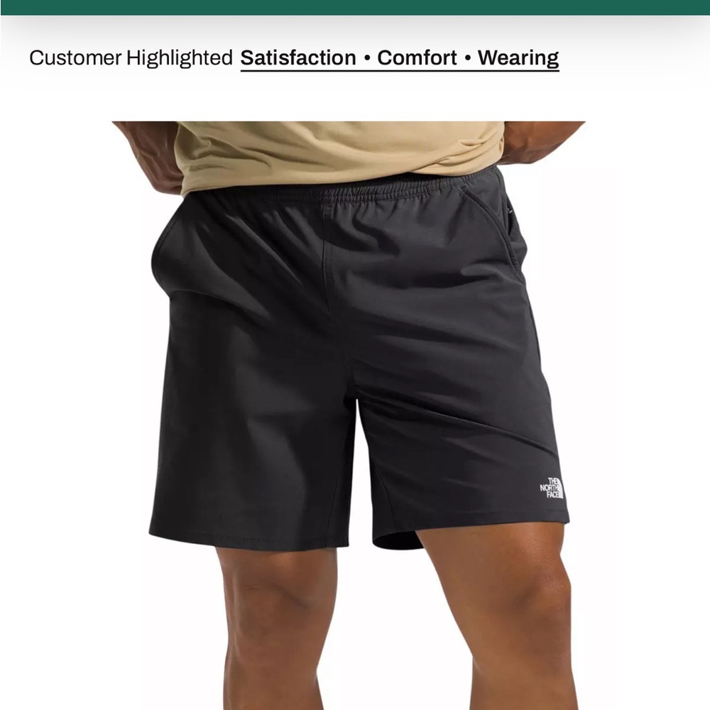The North Face Seafoam Green Men's Wander 2.0 Shorts - Picture 3 of 4